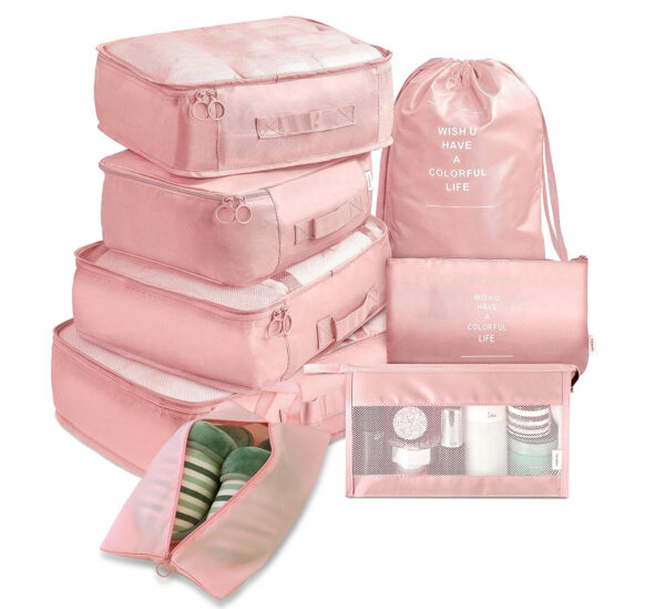 8-piece Set Luggage Divider Bag Travel Storage Clothes Underwear Shoes Organizer Packing Cube Bag - Image 8