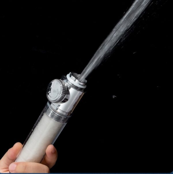 Pressurized Nozzle Turbo Shower Head One-Key Stop Water Saving High Pressure Shower Head Magic Water Line Bathroom Accessor - Image 5