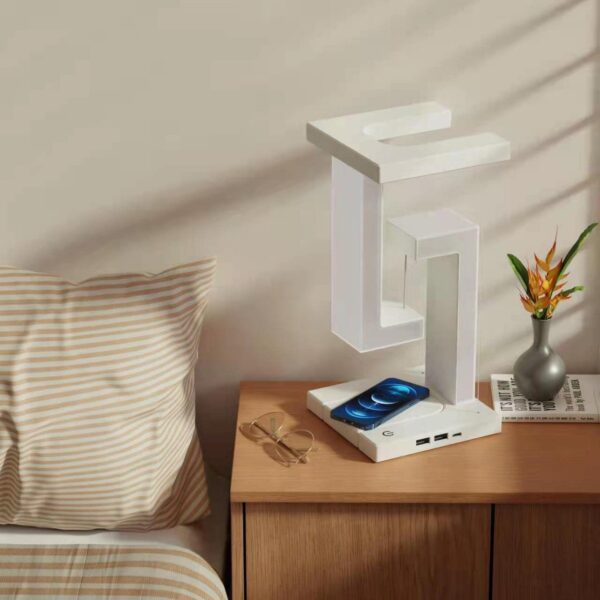 Creative Smartphone Wireless Charging Suspension Table Lamp Balance Lamp Floating For Home Bedroom - Image 7