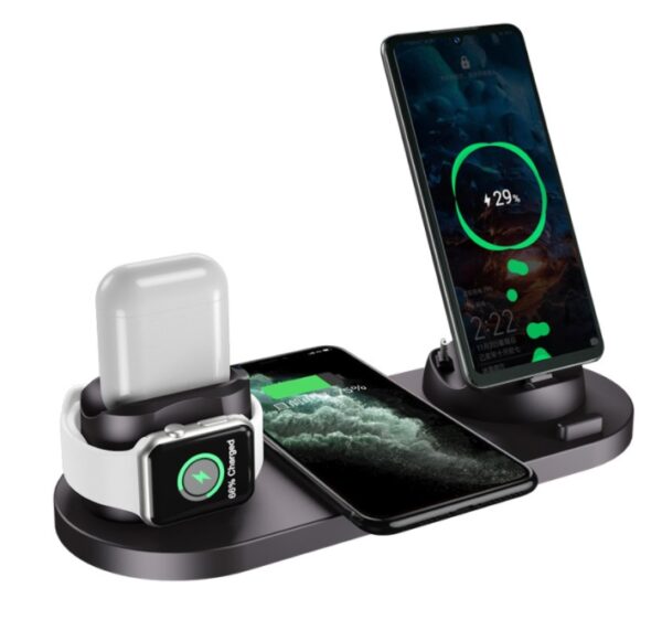 Wireless Charger For IPhone Fast Charger For Phone Fast Charging Pad For Phone Watch 6 In 1 Charging Dock Station - Image 4