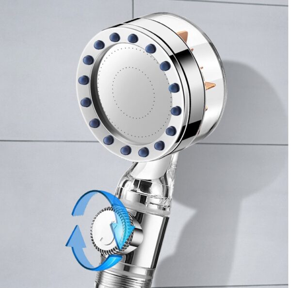 Pressurized Nozzle Turbo Shower Head One-Key Stop Water Saving High Pressure Shower Head Magic Water Line Bathroom Accessor - Image 6