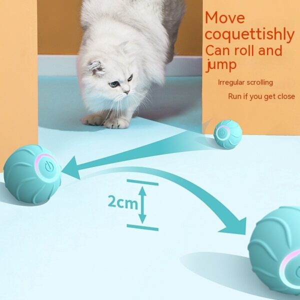 Smart Cat Toys Rolling Ball Pet Cat Owner Interactive Pets Toys Automatic Bouncing Ball USB Self Hi Teasing Kittens Jumping Ball - Image 6