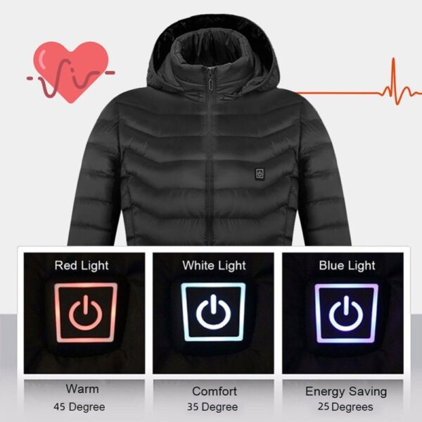 New Heated Jacket Coat USB Electric Jacket Cotton Coat Heater Thermal Clothing Heating Vest Men's Clothes Winter - Image 9