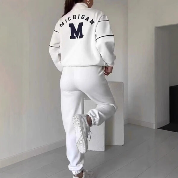 Womens 2 Piece Outfits Lounge Hoodless Pullover Sweatshirt Sweatsuit Sets Sweatshirt Baggy Fashion Sweatpants With Pockets - Image 10