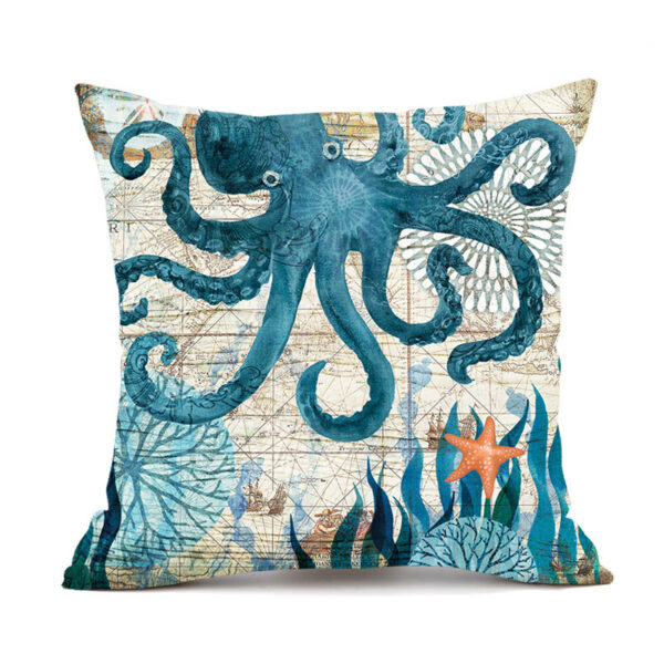 Cushion Covers Sea Turtle Printed Throw Pillow Cases For Home Decor Sofa Chair Seat - Image 8