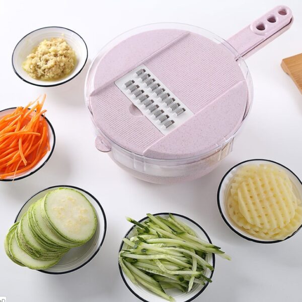 8 In 1 Mandoline Slicer Vegetable Slicer Potato Peeler Carrot Onion Grater With Strainer Vegetable Cutter Kitchen Accessories - Image 7