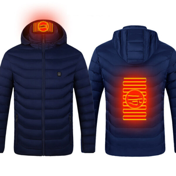 New Heated Jacket Coat USB Electric Jacket Cotton Coat Heater Thermal Clothing Heating Vest Men's Clothes Winter - Image 2