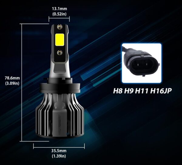 Car LED Headlight Bulbs 6000K Auto Headlamp Kit - Image 4