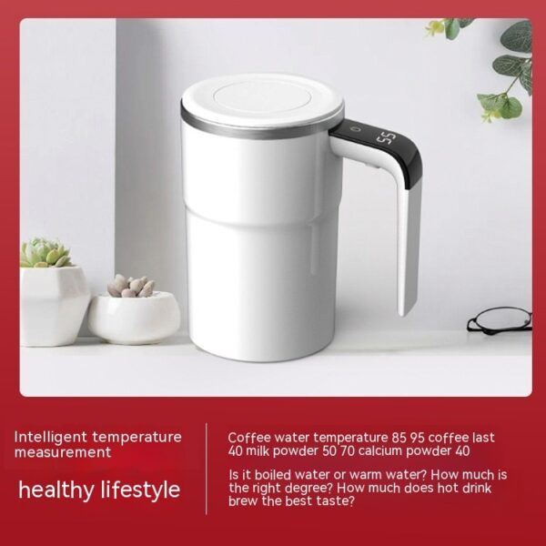 Electric Coffee Mug USB Rechargeable Automatic Magnetic Cup IP67 Waterproof Food-Safe Stainless Steel For Juice Tea Milksha Kitchen Gadgets - Image 3