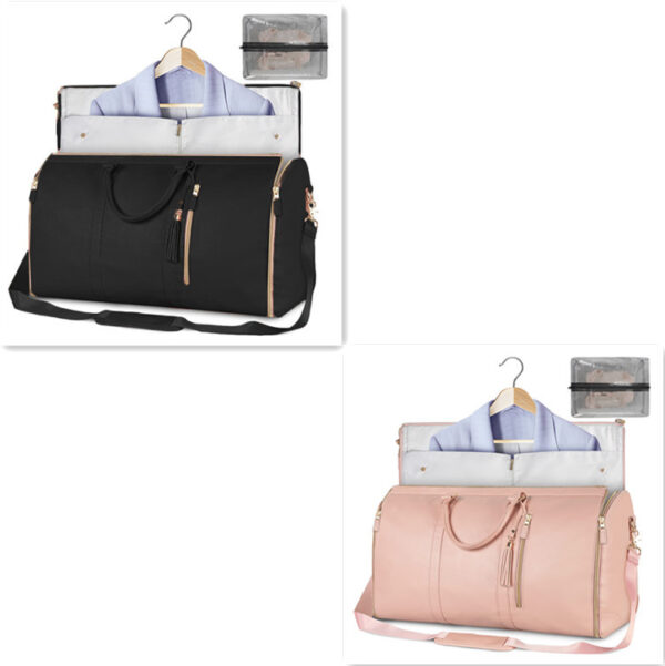 Large Capacity Travel Duffle Bag Women's Handbag Folding Suit Bag Waterproof Clothes Totes - Image 4