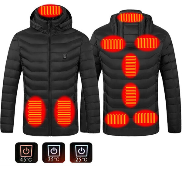 New Heated Jacket Coat USB Electric Jacket Cotton Coat Heater Thermal Clothing Heating Vest Men's Clothes Winter - Image 5